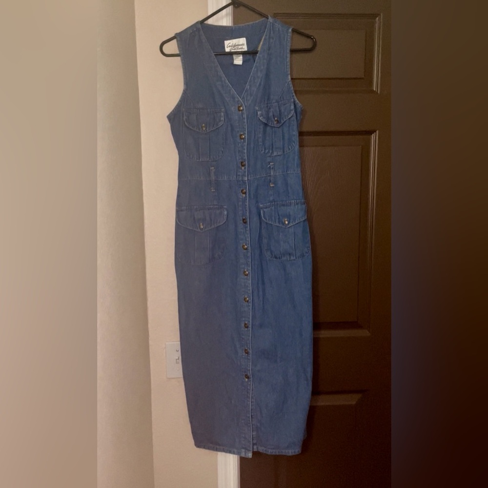 Denim Button-Down Dress
